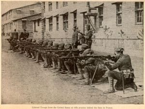 Black Soldiers at Rifle Training Behind the French Lines